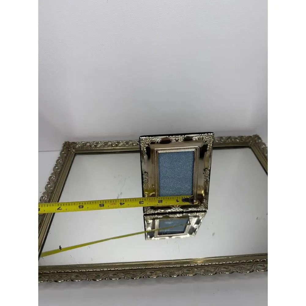 Vintage Small Silver Plated Embossed Photo Frame